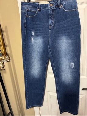 Soft Surroundings Dark Blue Cropped Jeans